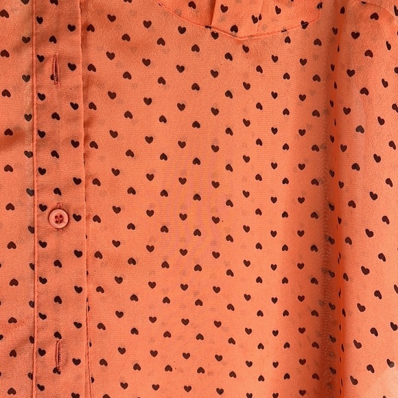 Vintage BUFFALO Sheer Heart Crochet 90s Blouse - Picture 5 of 10